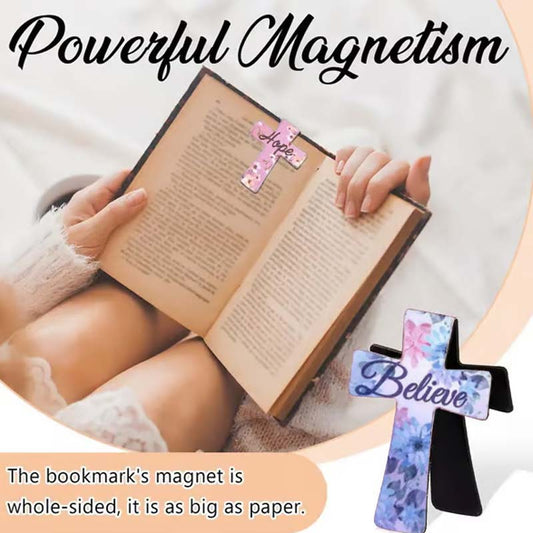 🔥New arrival alert!⏳Flower Magnetic Cross Bookmark