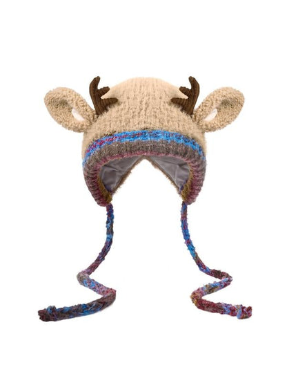 🎁🎄New Year Sale 50% OFF! 🦌Original design Festive Christmas Antler Hat🧶
