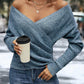 🎁Meet Christmas 50% OFF🎄Women's Elegant Casual V-Neck Knit Top