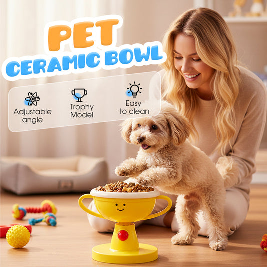 🐱🐶Adjustable Trophy-Shaped Pet Feeder