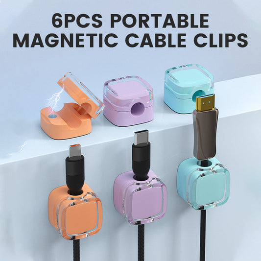 Portable Magnetic Cable Clips (6 PCS)
