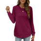 ⏰Hot Sale - Women's Sweatshirt Crewneck Curved Hem