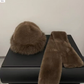 ❄️WINTER SALE 50% OFF!🔥Fluffy Fur Bucket Hat Warm Winter Hat + Free Matching Scarf ⏰