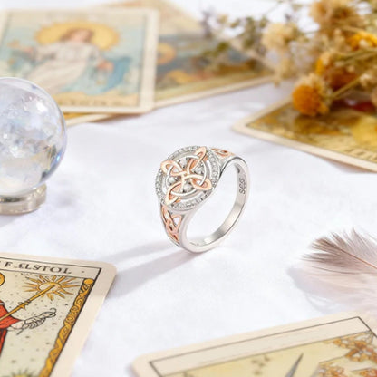 🎁✨Elegant 2-Tone Celtic Knot Zircon Ring🔥