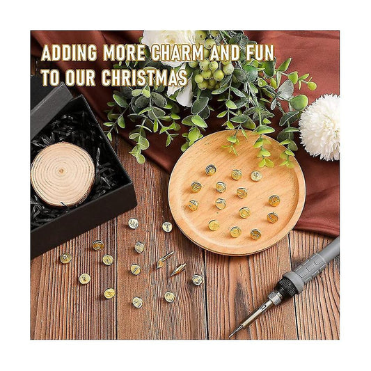 🎁26 Letters Copper Mold — DIY Wood Burning/Carving Set