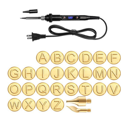 🎁26 Letters Copper Mold — DIY Wood Burning/Carving Set