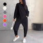 Women's Long-Sleeve Irregular Hem Sweatshirts & Pants Set