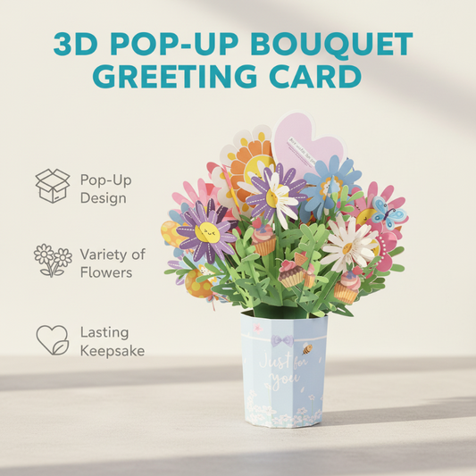 3D Pop-Up Bouquet Greeting Card