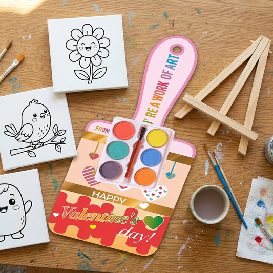 Kids Mini Canvas & Easel Painting Set