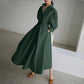💥2026 New Hot Sale💕Women's Plain Cotton Lapel Shirt Wrap Dress