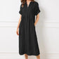 👗2026 Hot Sale🔥Striped Shirt Dress, Collar & Buttons | With Functional Pockets