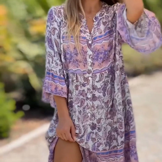 Women’s Floral V-Neck Dress