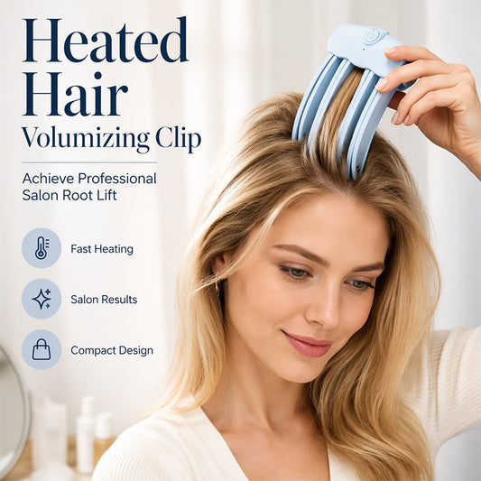 🎉 Last Day Promotion-60% OFF✨💇 Wireless Heated Volumizing Root Lift Clip, Portable Travel Hair Styling Tool for Flat Fine Hair