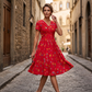 💃 2026 Summer Hot Sale • 70% OFF 🌿⏳  Women’s Chic V-Neck Floral Print Dress with Twist Waist