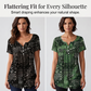 🌺Summer Hot Sale 50% OFF💐Plus Size Women V‑Neck Short‑Sleeve Top Paisley Print Pleated Loose Tunic, Flattering For Curvy Figures