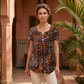 🌺Summer Hot Sale 50% OFF💐Plus Size Women V‑Neck Short‑Sleeve Top Paisley Print Pleated Loose Tunic, Flattering For Curvy Figures