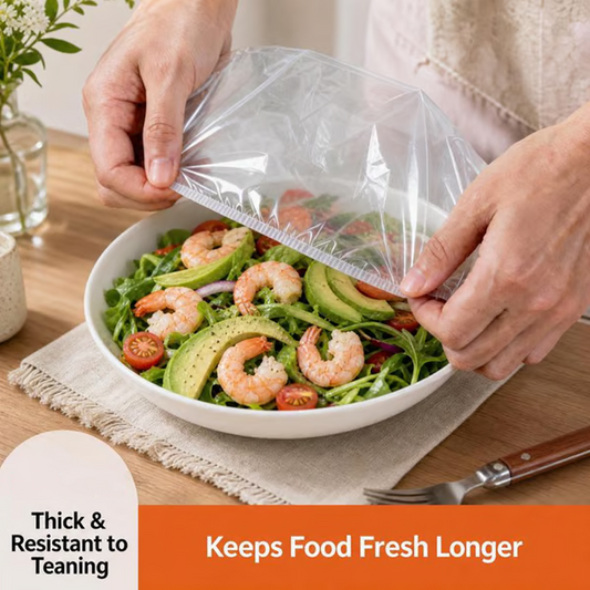 🔥LAST DAY SALE ONLY ￡6.99! 50%OFF 🎁300/500pcs Disposable Stretch Food Covers for Bowls & Plates
