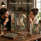 🔥 50% OFF! ✨ Creative Steampunk Guitar 3D Wooden Puzzle – DIY Mechanical Model & Assembly Toy 🎸