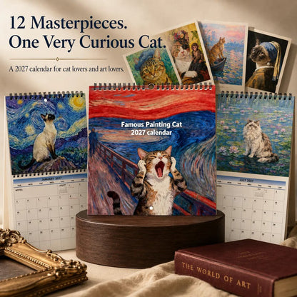 🏆 Last Day Special Price £ 3.39! 🗓️Buy 2 Get 3 Free🐱 2027 Cat Meme Calendar – Funny daily humor & wall-ready ✨