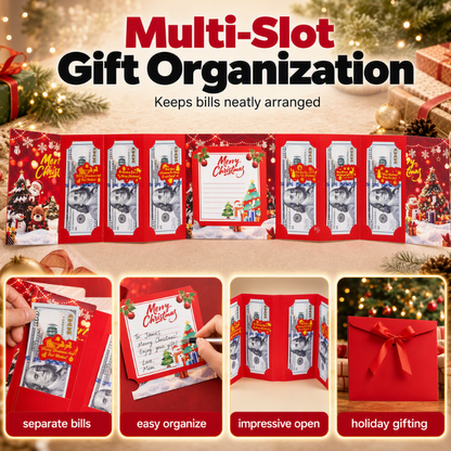 Starting at £3.2 each—Half-Price Offer! 🥳 A 2026 Best-Seller 🥳 💞 Over 50,000 Sold! 🧧 Festive Cash Gift Card Holder—features multi-card storage, space for a holiday message, and a ribbon-tied envelope—turning cash into a thoughtful Christmas gift 💌