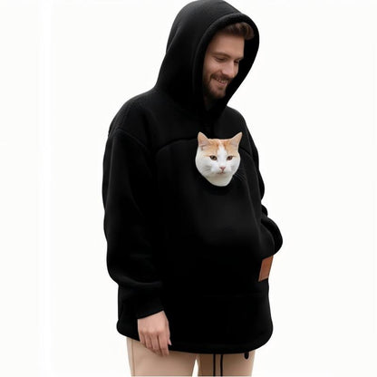 📢📢 Limited-Time 50% Off!! 🐾 2026 Cozy Fleece Pet-Carrying Hoodie | Warm, Bonding Sweatshirt for Small Pets