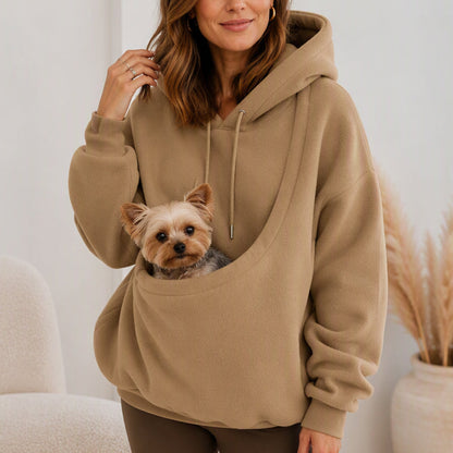 ✨ Save £29: Women's Pet Holder Winter Hoodie 🐶 [Cozy Fleece • Buy 2 Free Shipping 🎁]