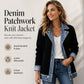 ⌛Limited Sale 50%🔥Women's Patchwork Denim Coat – Stretchy, Stylish & Comfortable ✨