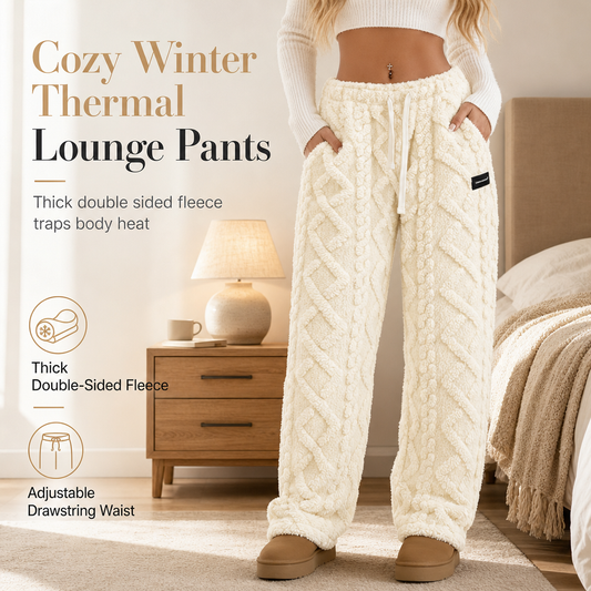 ⏳LAST DAY SALE ONLY￡14.99!!☁Women's Casual Warm Flannel Lined Lounge Pants