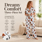 🚨 LAST DAY 63% OFF! 🐄 Highland Cow 3-Piece Pyjamas – Soft Pink Striped Lounge Set ✨ Was £63.98 → £23.99!!! 🔥 Buy 2+ FREE UK Delivery 🇬🇧