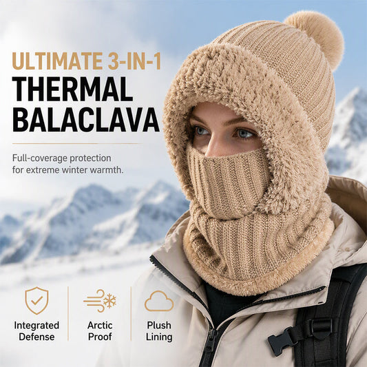 🔥HOT SALE 50% OFF!!❤️❄️Women's Winter One-Piece Knitted Beanie Scarf Mask