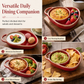 💖Black Friday Mega Deal – 50% off!💖50K+ Sold! 🤩🍽️Retro Ceramic Divided Baking Dish with Single Handle