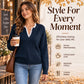🌸Last day of the event——Hot Sale 50% OFF！！！💖Women's Mock Neck Lace Trim Knit Sweater