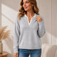 🌸Last day of the event——Hot Sale 50% OFF！！！💖Women's Mock Neck Lace Trim Knit Sweater