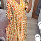 🔥Hot Sale 50% OFF 💞 Bohemian Casual Print V-Neck Long Dress